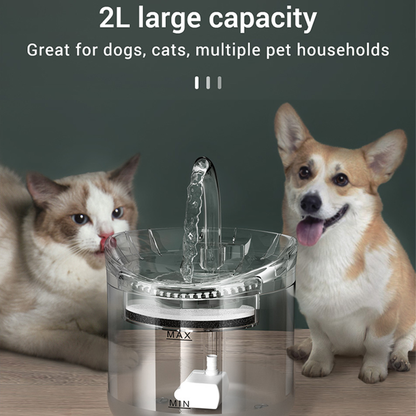 PETSMEN Smart Pet Water Fountain For Cat 2L Automatic Circulation Fountain For Dog