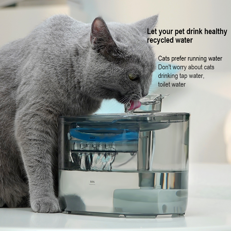 PETSMEN Cat Water Dispenser With Automatic Circulation Flowing Water New Smart Pet Water Fountain With Filtered Water Bowl Silent