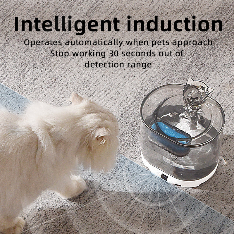 PETSMEN Cat Water Dispenser With Automatic Circulation Flowing Water New Smart Pet Water Fountain With Filtered Water Bowl Silent