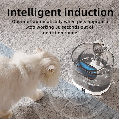 PETSMEN Cat Water Dispenser With Automatic Circulation Flowing Water New Smart Pet Water Fountain With Filtered Water Bowl Silent