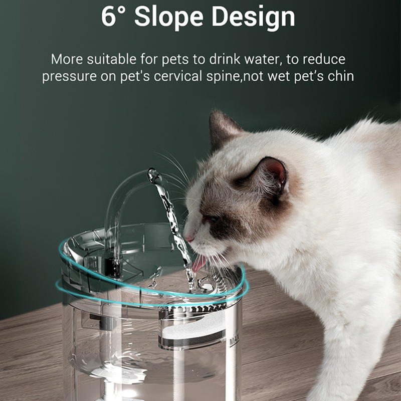 PETSMEN Smart Pet Water Fountain For Cat 2L Automatic Circulation Fountain For Dog