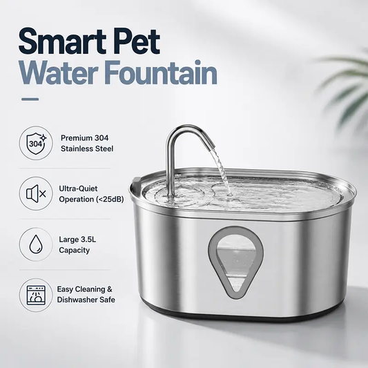 High quality stainless steel pet water fountain for indoor cats and dogs