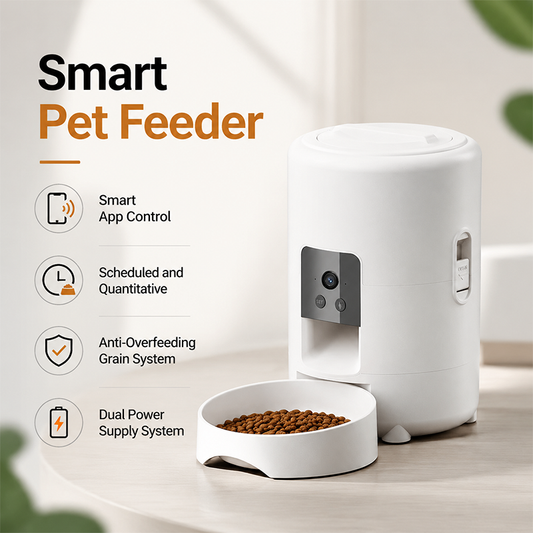 Intelligent Pet Feeder With Timed & APP WiFi Remote Control Feeding For Cats And Dogs