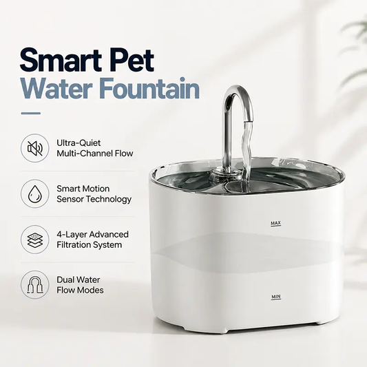 Automatic pet water dispenser with silent pump and healthy drinking water design