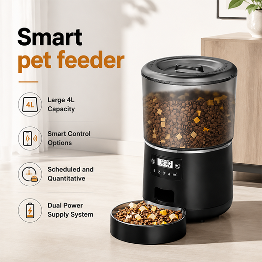 4L Smart Automatic Pet Feeder With Tuya APP Remote WIFI Control Feeding