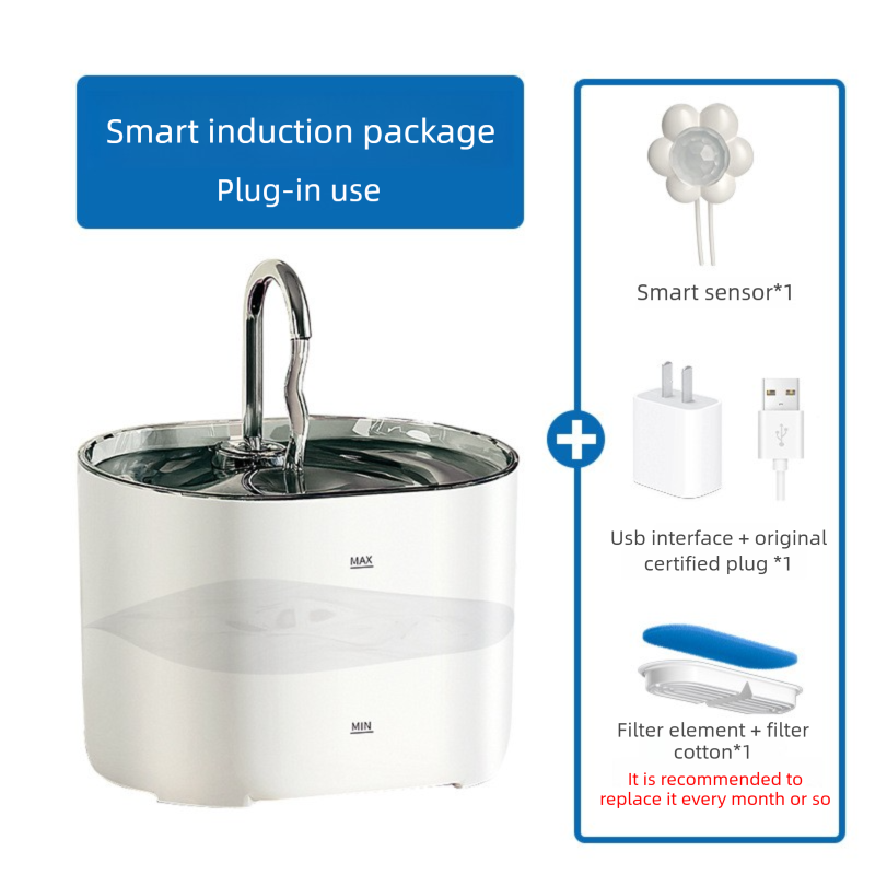 PETSMEN Smart Pet Water Dispenser 2.2L Tank Ultra-Quiet Automatic Cat Water Fountain With Carbon Filter Low Energy Consumption