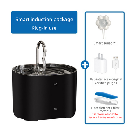 PETSMEN Smart Pet Water Dispenser 2.2L Tank Ultra-Quiet Automatic Cat Water Fountain With Carbon Filter Low Energy Consumption