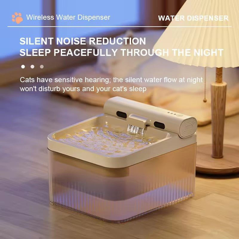 PETSMEN 3L 1800mAh Smart Pet Water Dispenser Automatic Electric Cat Circulation Water Fountain Super Silent Intelligent Wireless Induction Filtration Water Dispenser