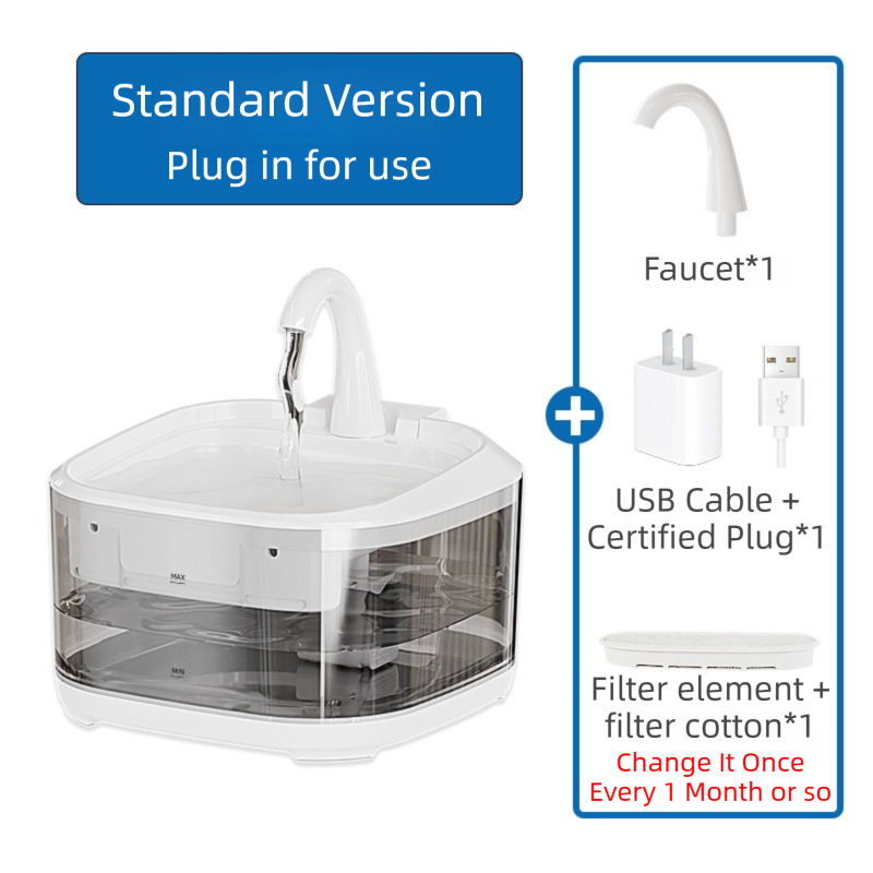 PETSMEN Large Capacity 4.5L Dog Cat Smart Water Fountain With Ultra-Quiet Pump Automatic Water Dispenser For Pets