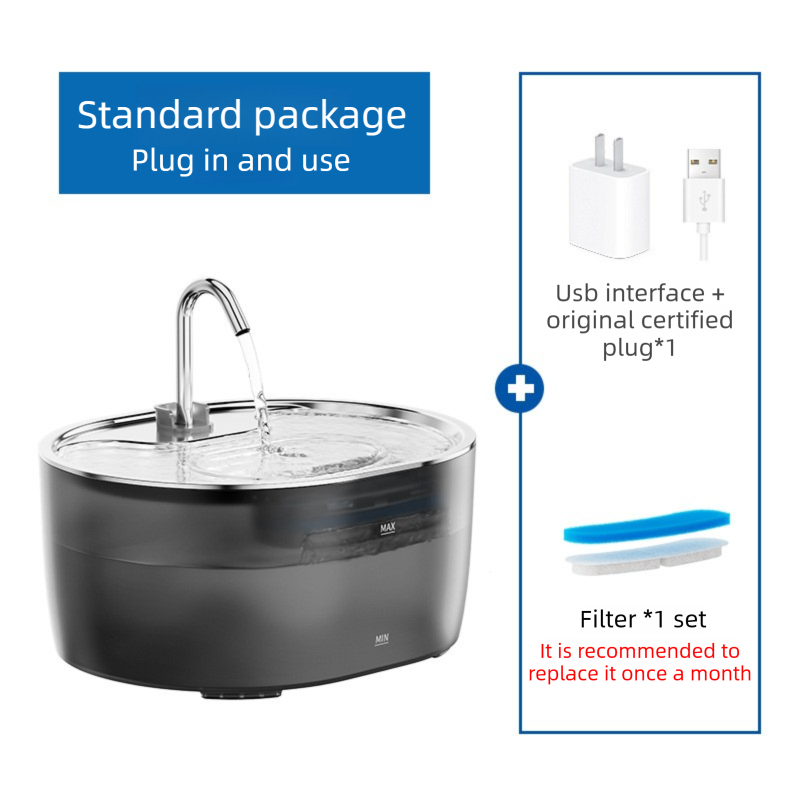 smart circulating water fountain for pets with anti slip stable base design