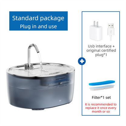 automatic pet water fountain with filtration system for clean drinking water