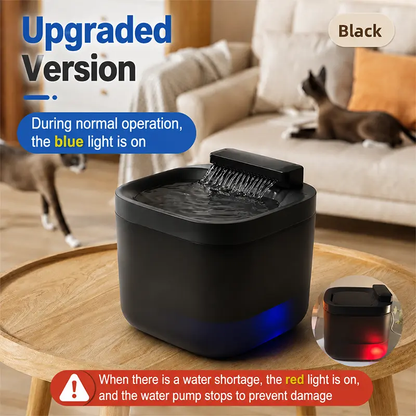 Automatic pet water dispenser with light
