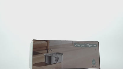 PETSMEN 3.5L Large Capacity Pet Fountain Stainless Steel Metal Water Dispenser Silent Pump Automatic Circulation Visual Window Cat And Dog Water Dispenser