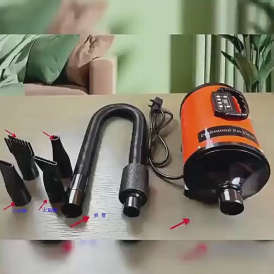 PETSMEN Negative Ion Smart Pet Water Blower Negative Ion Smart Pet Hair Dryer LCD Screen Pet Water Blow Dryer For Cat And Dog