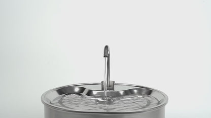 PETSMEN 3.2L Capacity Pet Water Dispenser 304 Stainless Steel Automatic Circulation Cat Fountain For Dog